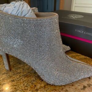 Vince Camuto Sparkling Rhinestone Heeled Party Boots HOLIDAY -Size 8.5